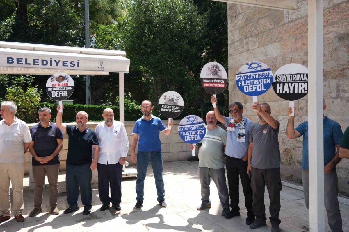 Bursa’da İsrail’e protesto
